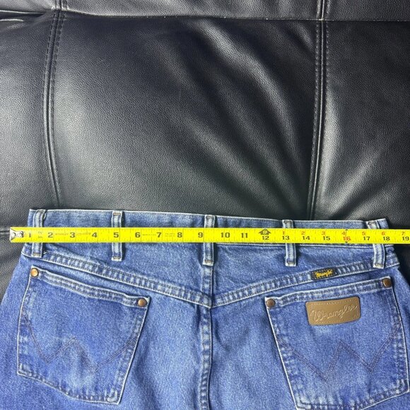 Wrangler Men's Straight Leg Jeans Blue Denim Relaxed Fit Rugged Wear 38x32 - Picture 15 of 16
